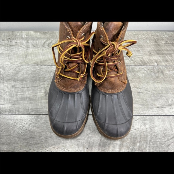 Sperry Duck Waterproof Rubber Saltwater Core Zip Up Women Leather Rain Boots 7.5 - Picture 4 of 9